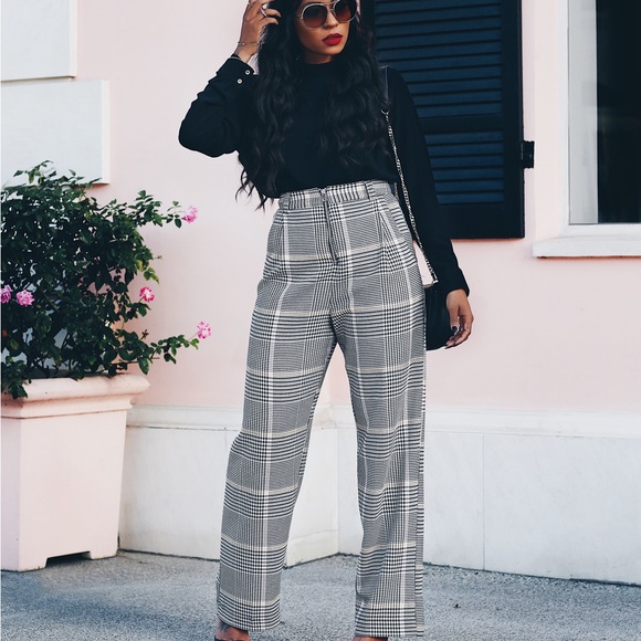 Topshop Checkered Houndstooth Trouser - Picture 3 of 7